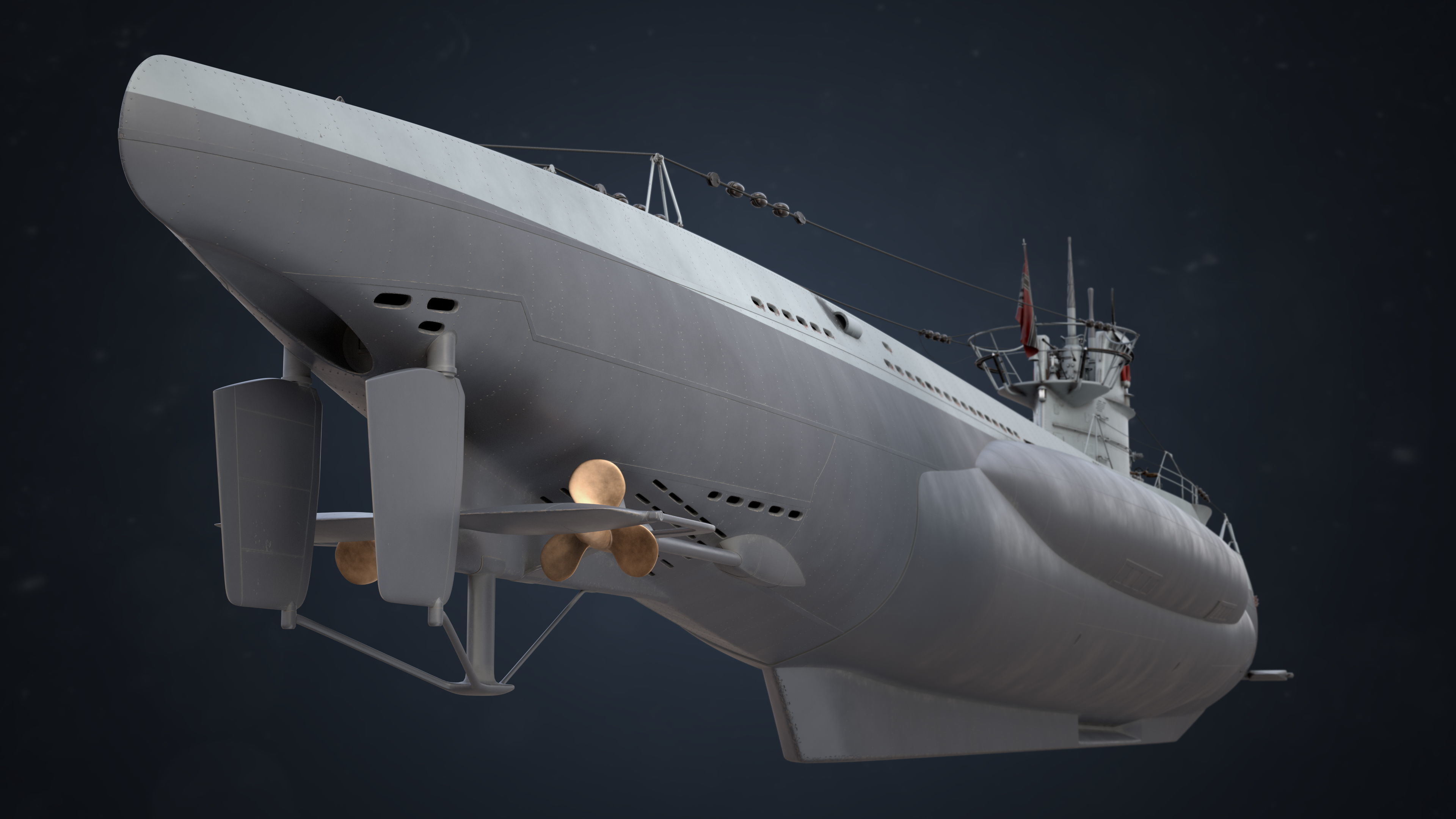German Type VIIC U-Boat 3D model_9