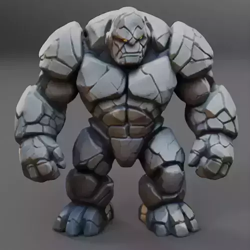 stone golem 3D model