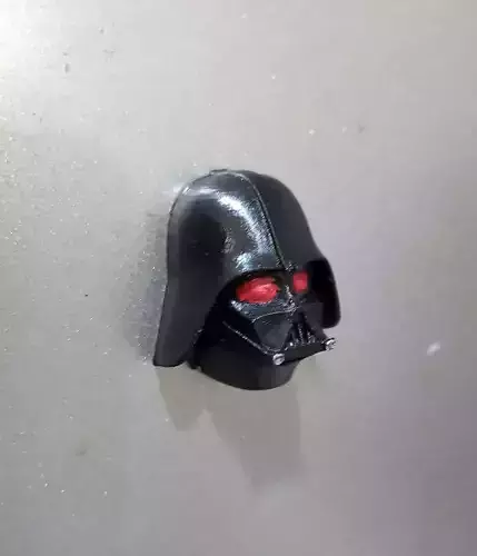 Darth Vader fridge magnet print in place No Supports