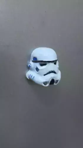 Stormtrooper fridge magnet print in place No Supports