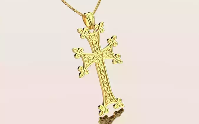 Armenian cross pendant 3D print model