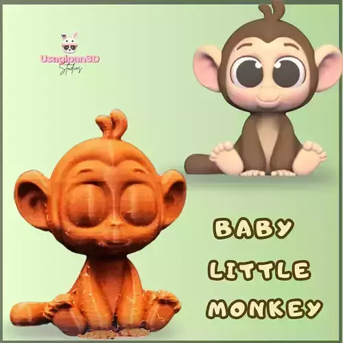 Baby Little Monkey 3D print model