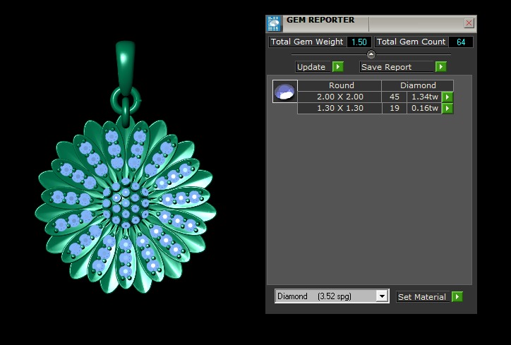sunflower pendant 3d printable model 3D print model_4