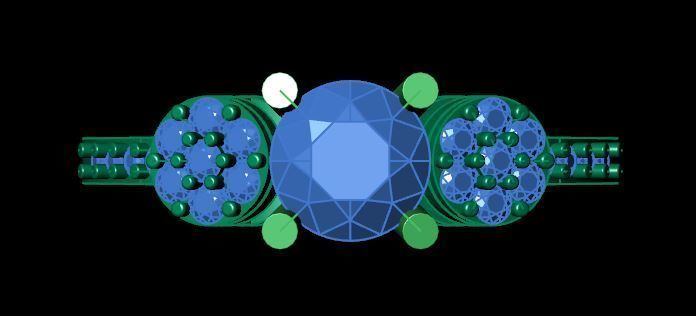 solitair ring for daimonds 3D print model_14