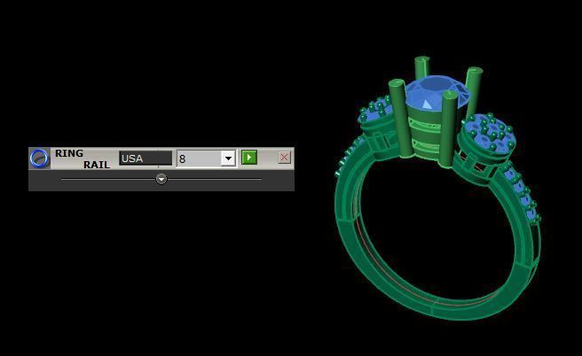 solitair ring for daimonds 3D print model_19