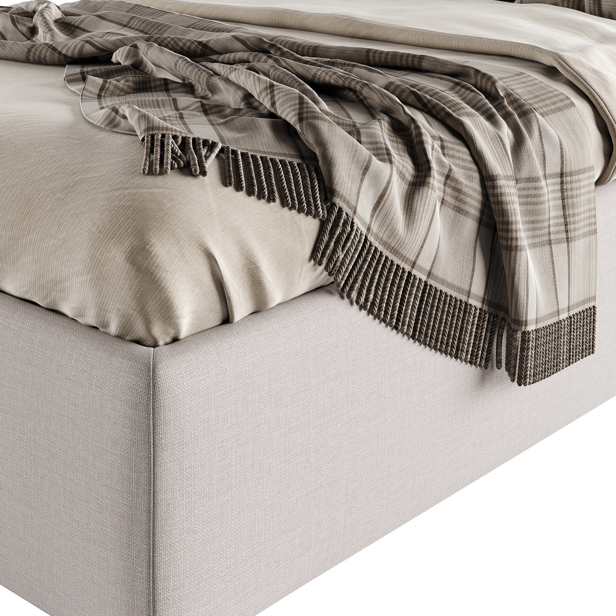 Emily bed with double edging 3D model_5