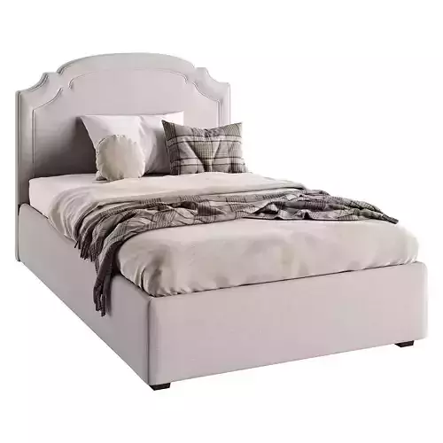 Emily bed with double edging 3D model