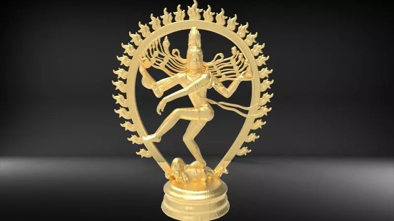 Shiva Nataraja Lord dancing Stance 3D Sculpture Statue 3D print model