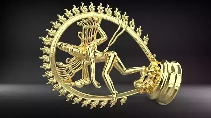Shiva Nataraja Lord dancing Stance 3D Sculpture Statue 3D 3D print model