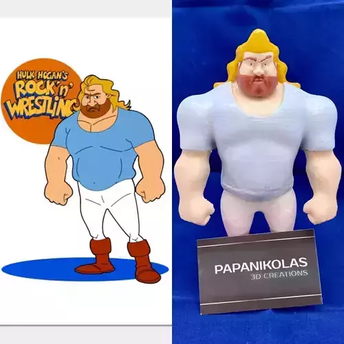 Rock n Wrestling cartoon - Big John Studd 3D print model