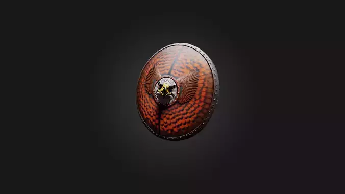 hawk patterned shield