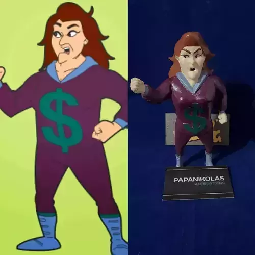 Rock n Wrestling cartoon - Fab Moulah 3D print model