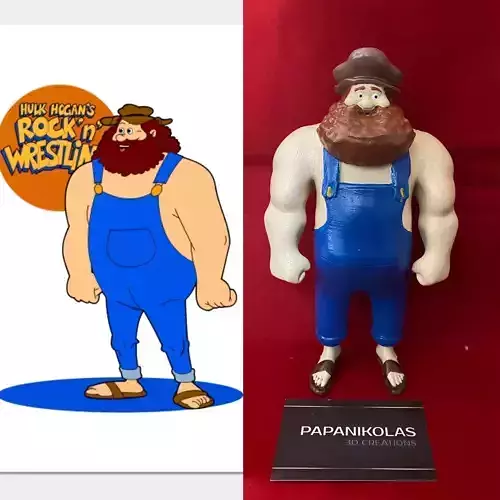 Rock n Wrestling cartoon - Hillbilly Jim 3D print model