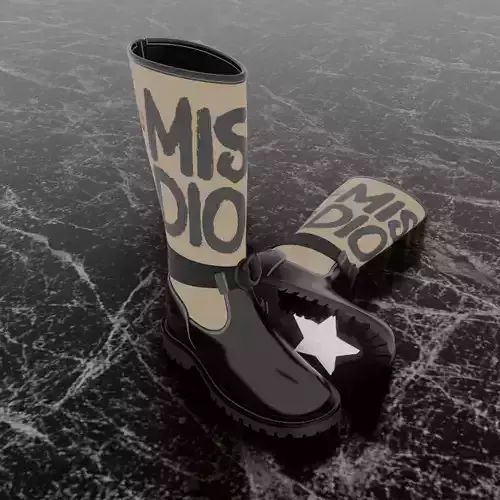 DIOR D-MAJOR - TAN COLOR 3D BOOTS