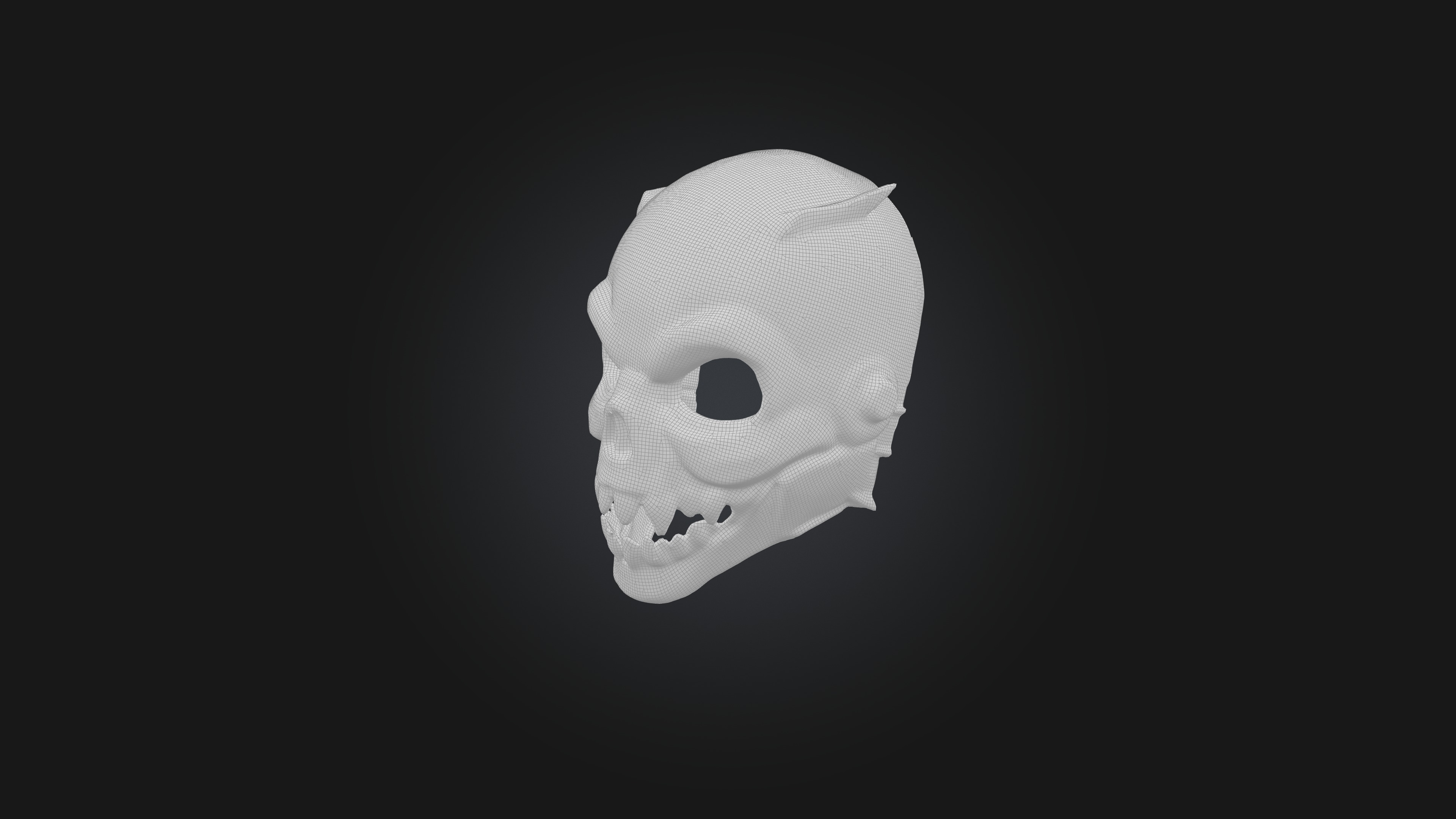 scary mask design 3D model_1