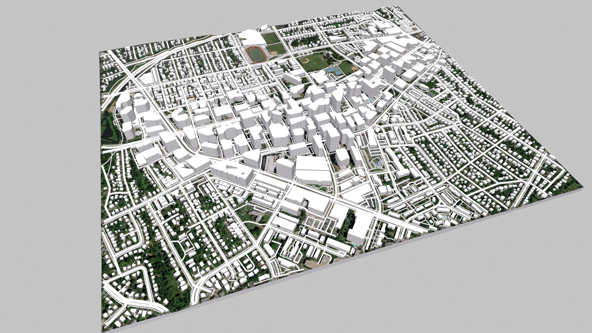 Cityscape Arlington Texas USA 3D model_6