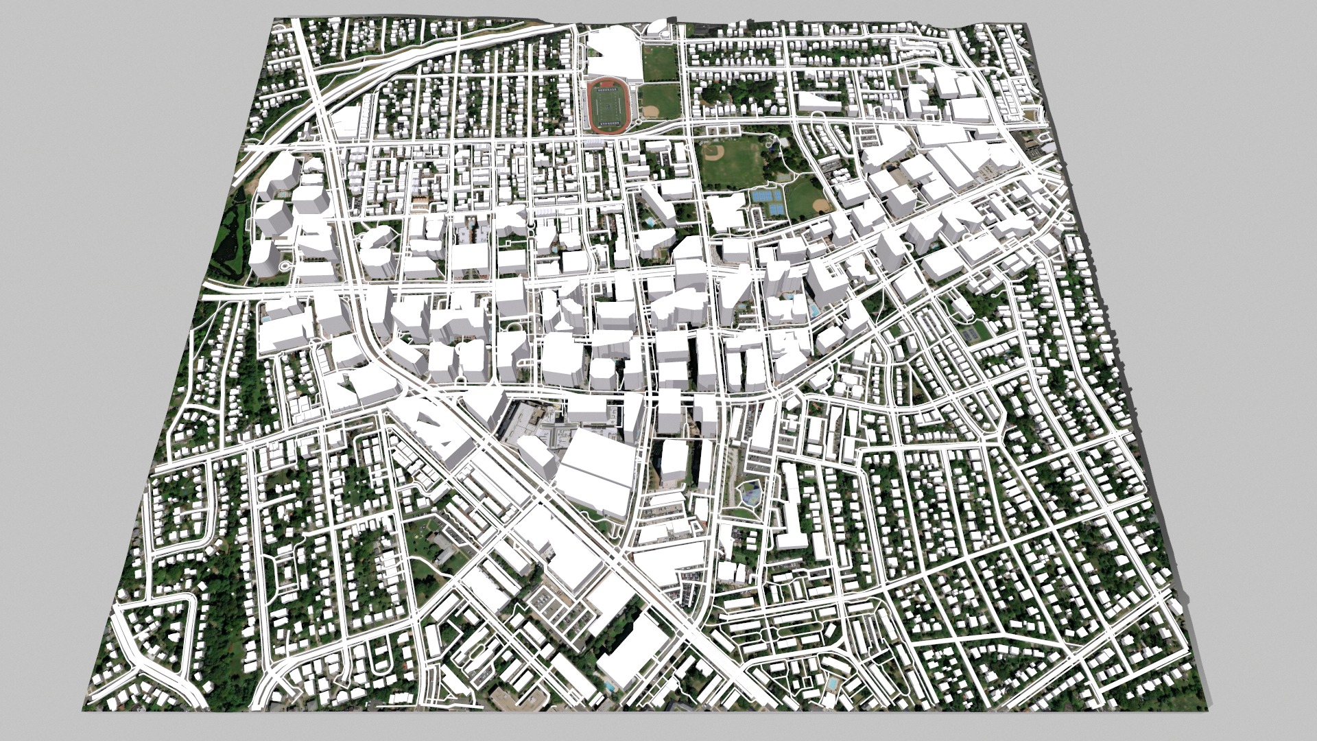 Cityscape Arlington Texas USA 3D model_3