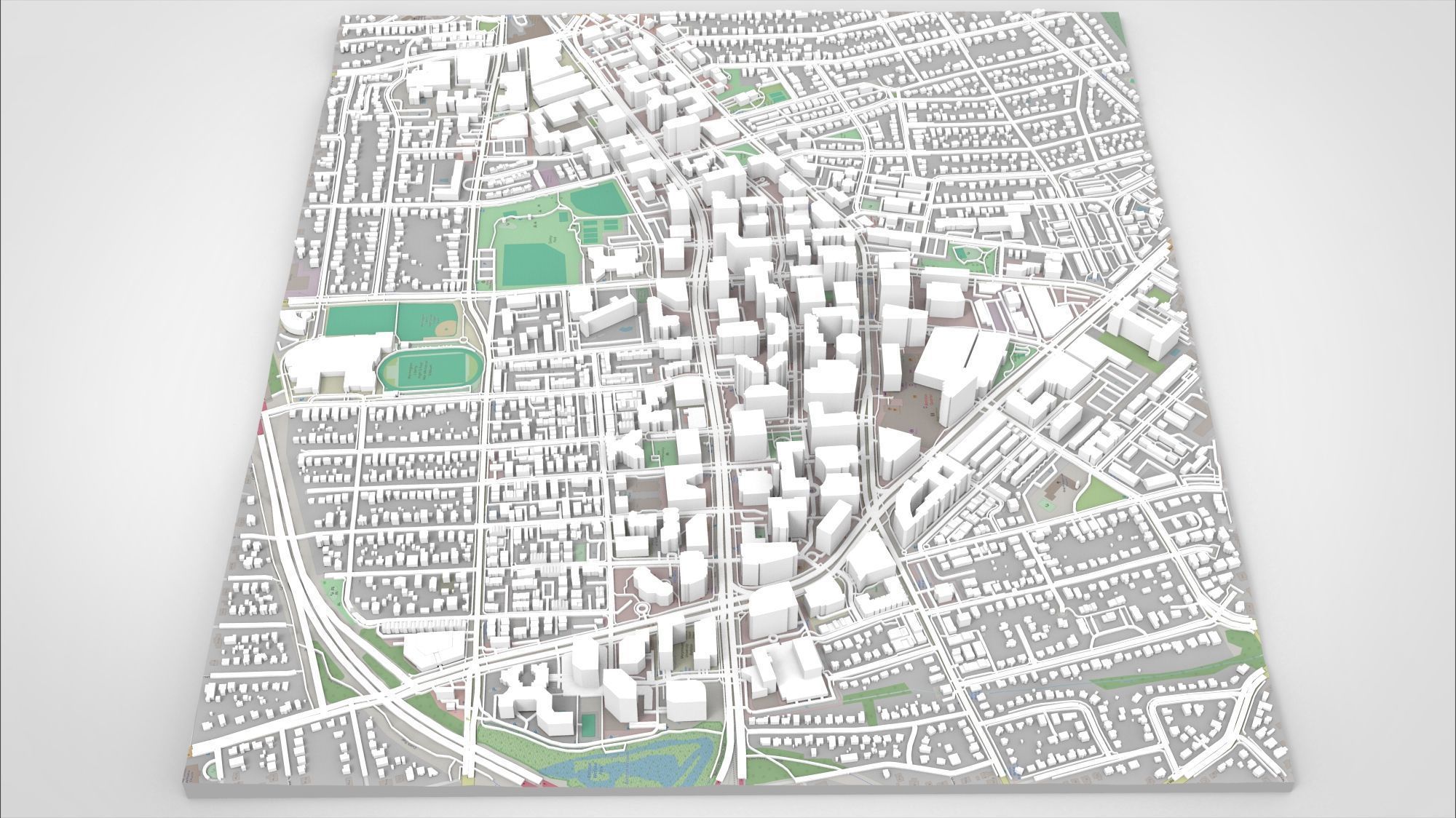 Cityscape Arlington Texas USA 3D model_4
