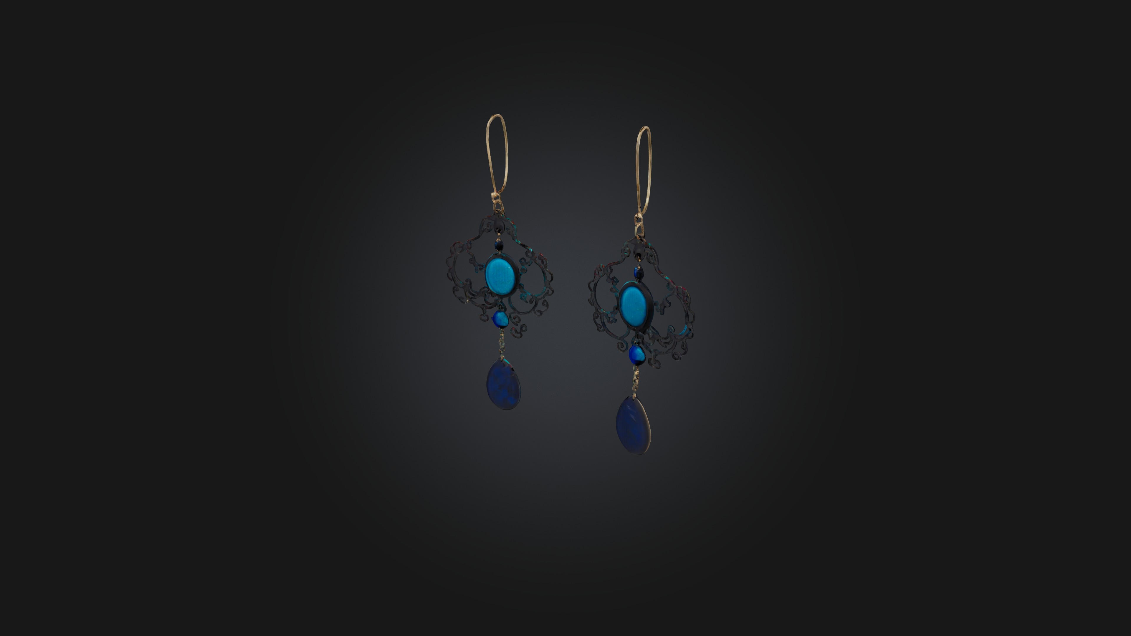 cool earrings 3D model_3