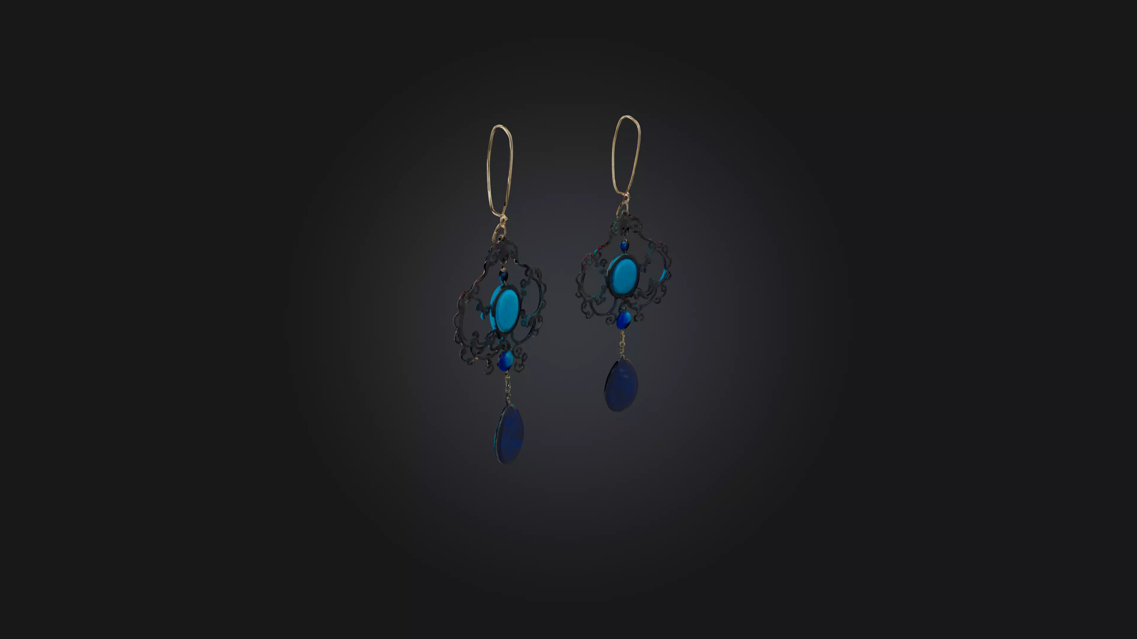 cool earrings 3D model_0