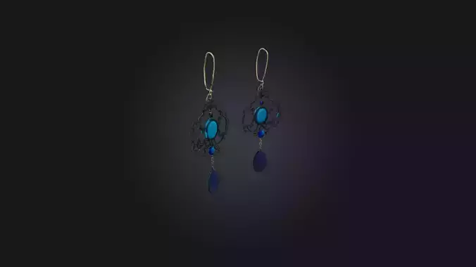 cool earrings 3D model