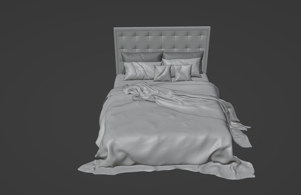 3d Bed Model 3D model_1