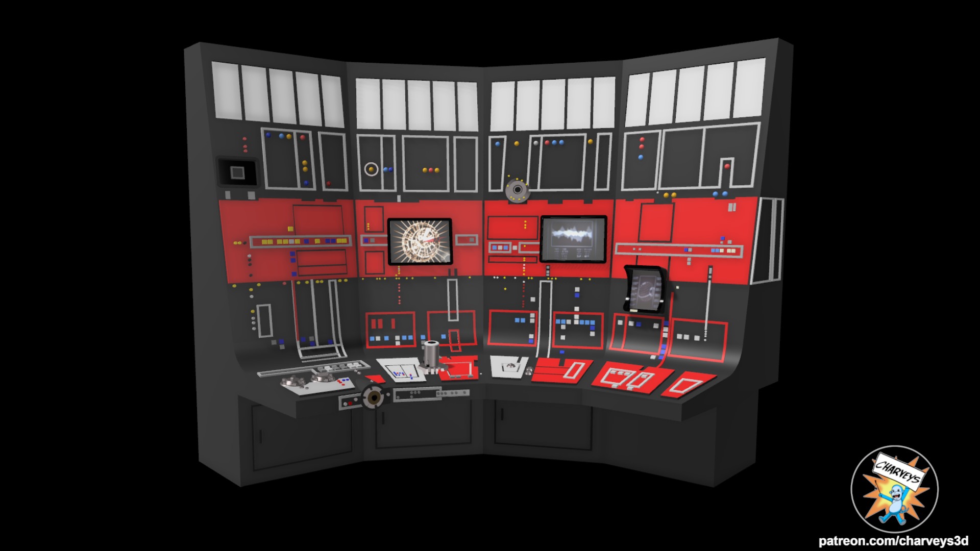 Star Wars Death Star Control Room Computer for action figures 3D print model_1