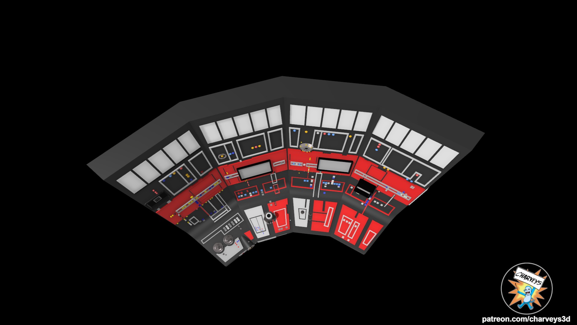 Star Wars Death Star Control Room Computer for action figures 3D print model_5