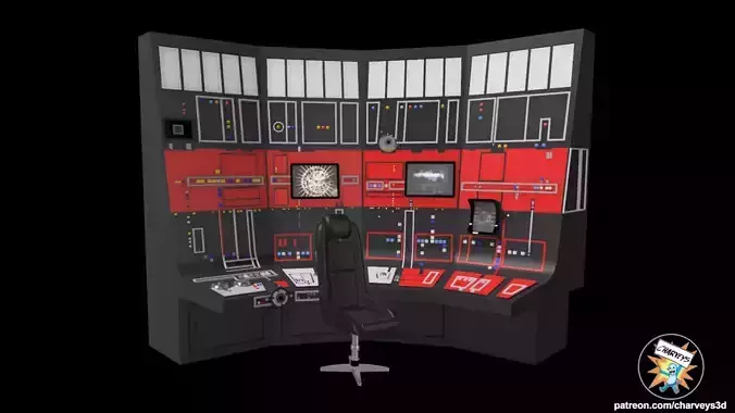 Star Wars Death Star Control Room Computer for action figures 3D print model