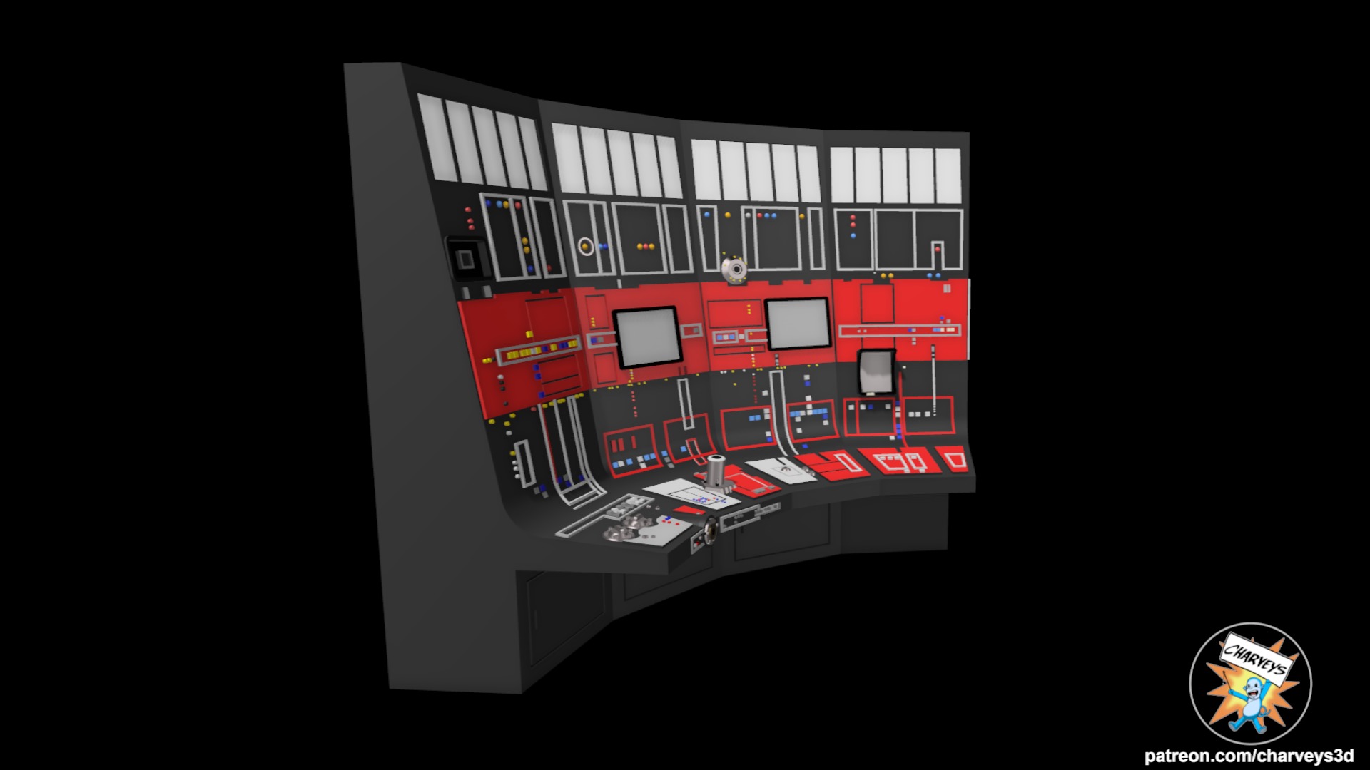 Star Wars Death Star Control Room Computer for action figures 3D print model_4