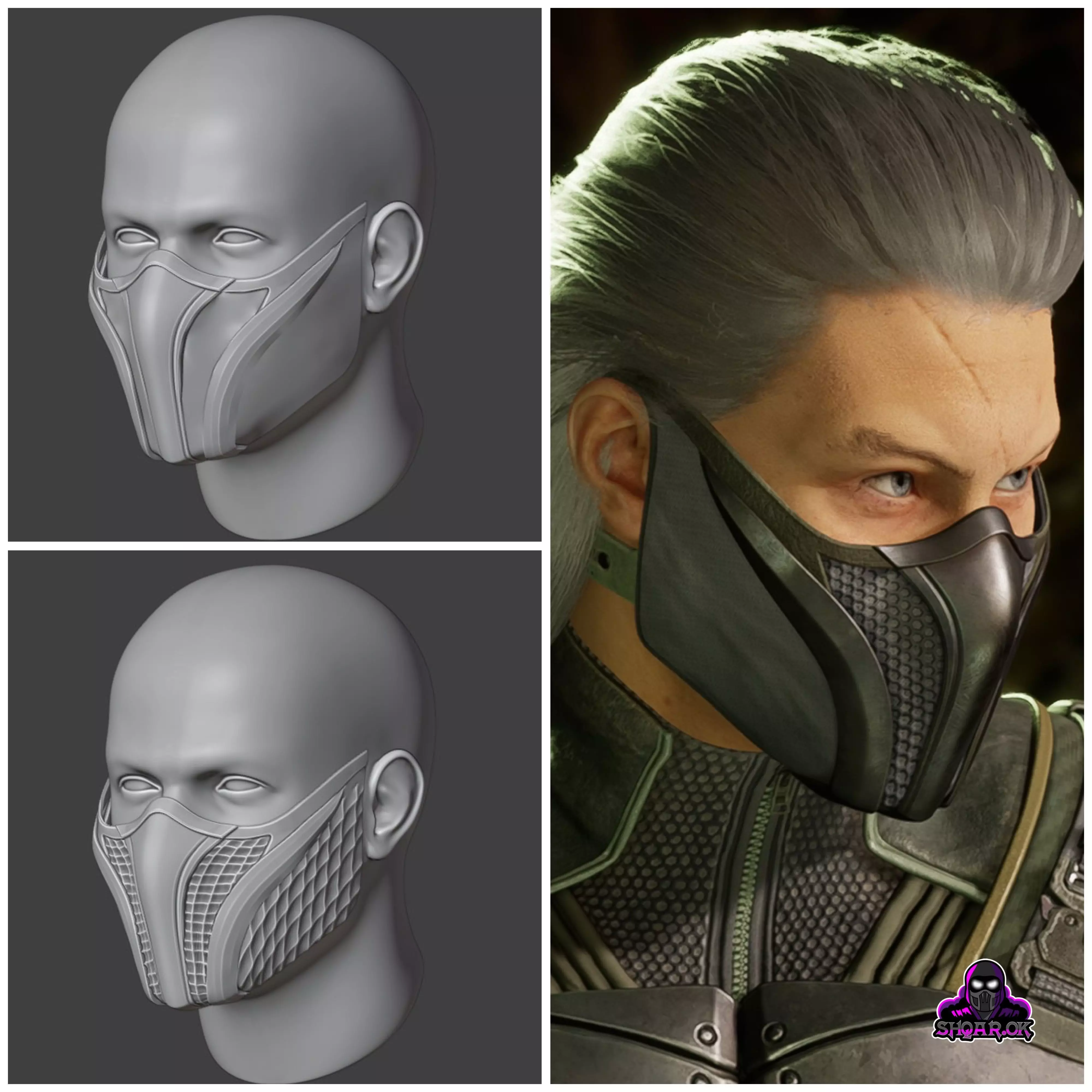Smoke mask from MK1 - Faithful Lin Kuei 3D print model_0