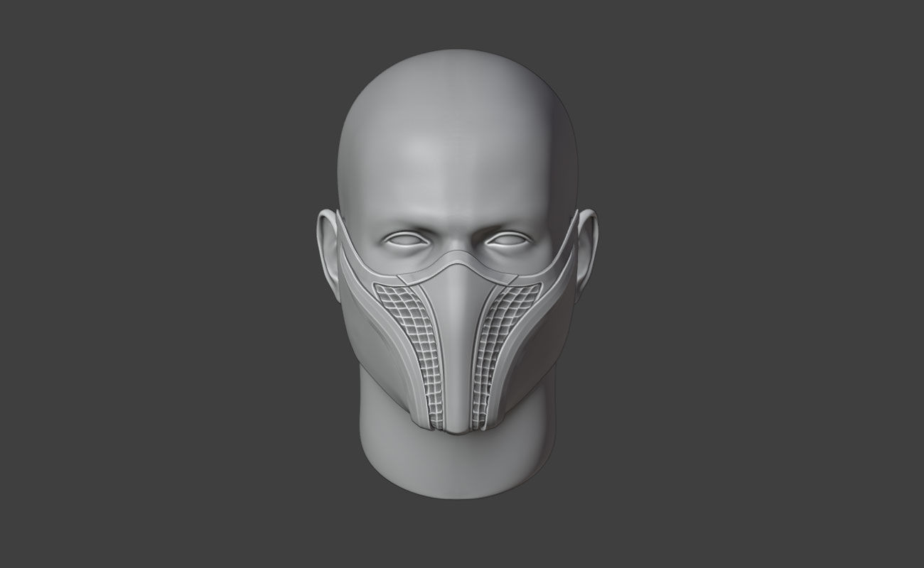 Smoke mask from MK1 - Faithful Lin Kuei 3D print model_14
