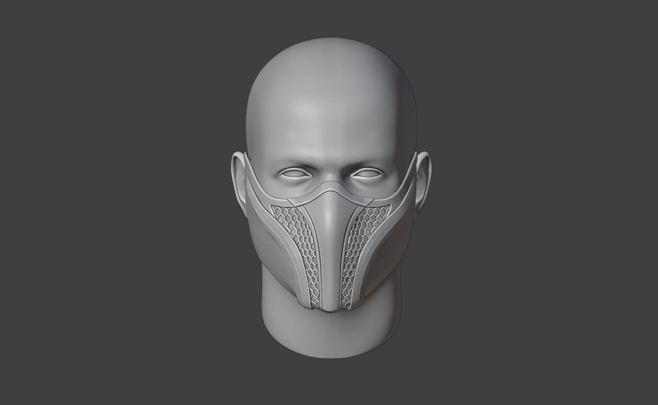 Smoke mask from MK1 - Faithful Lin Kuei 3D print model_17