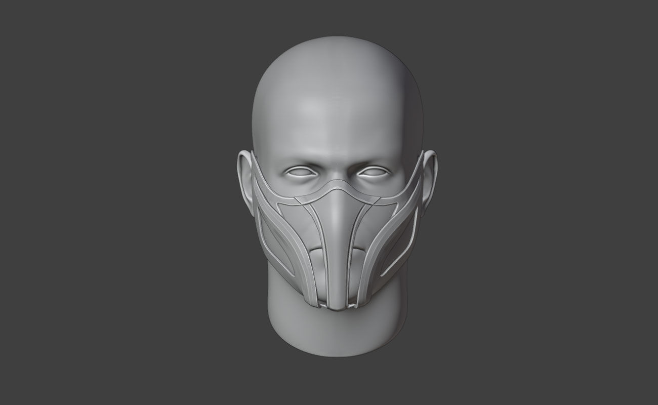Smoke mask from MK1 - Faithful Lin Kuei 3D print model_13