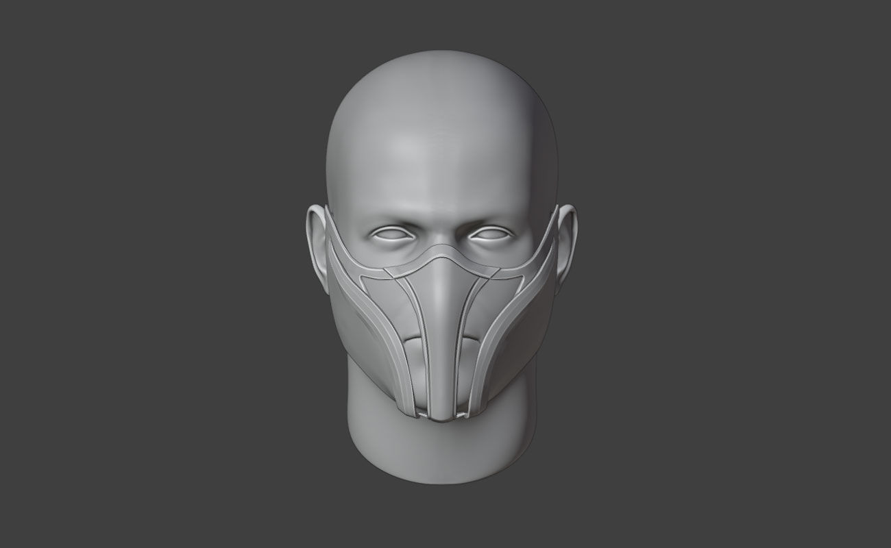 Smoke mask from MK1 - Faithful Lin Kuei 3D print model_11