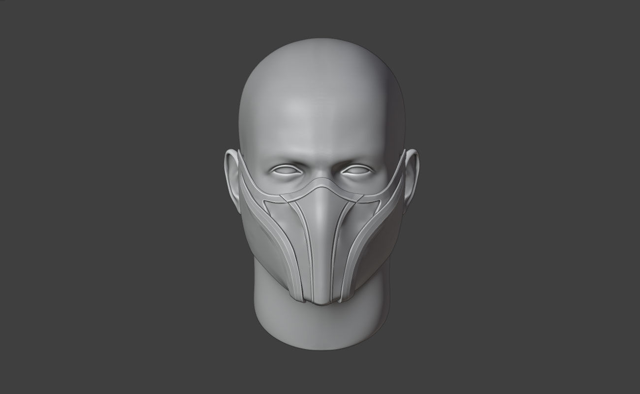 Smoke mask from MK1 - Faithful Lin Kuei 3D print model_10