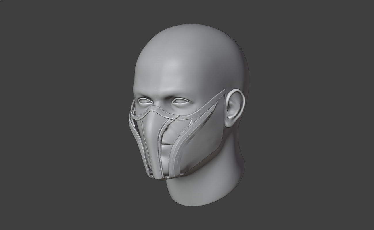 Smoke mask from MK1 - Faithful Lin Kuei 3D print model_6