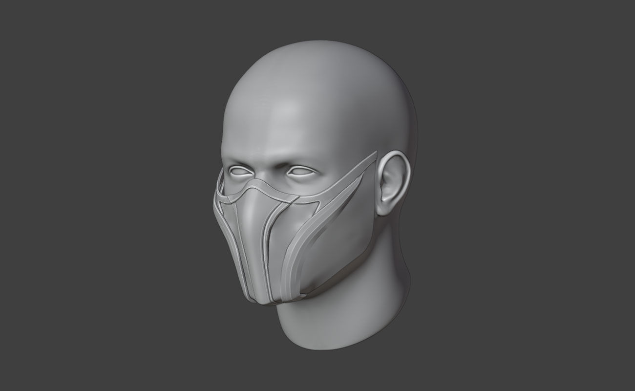 Smoke mask from MK1 - Faithful Lin Kuei 3D print model_5