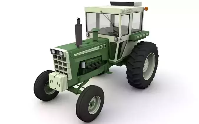 Oliver 2255 2WD Tractor with Cabine 1972 3D model