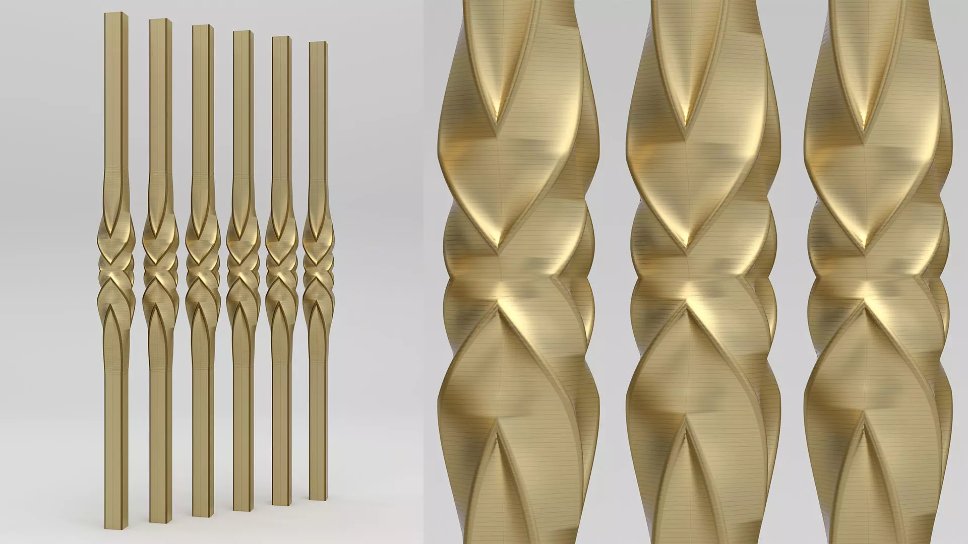 Twisted Baluster 3D model_0