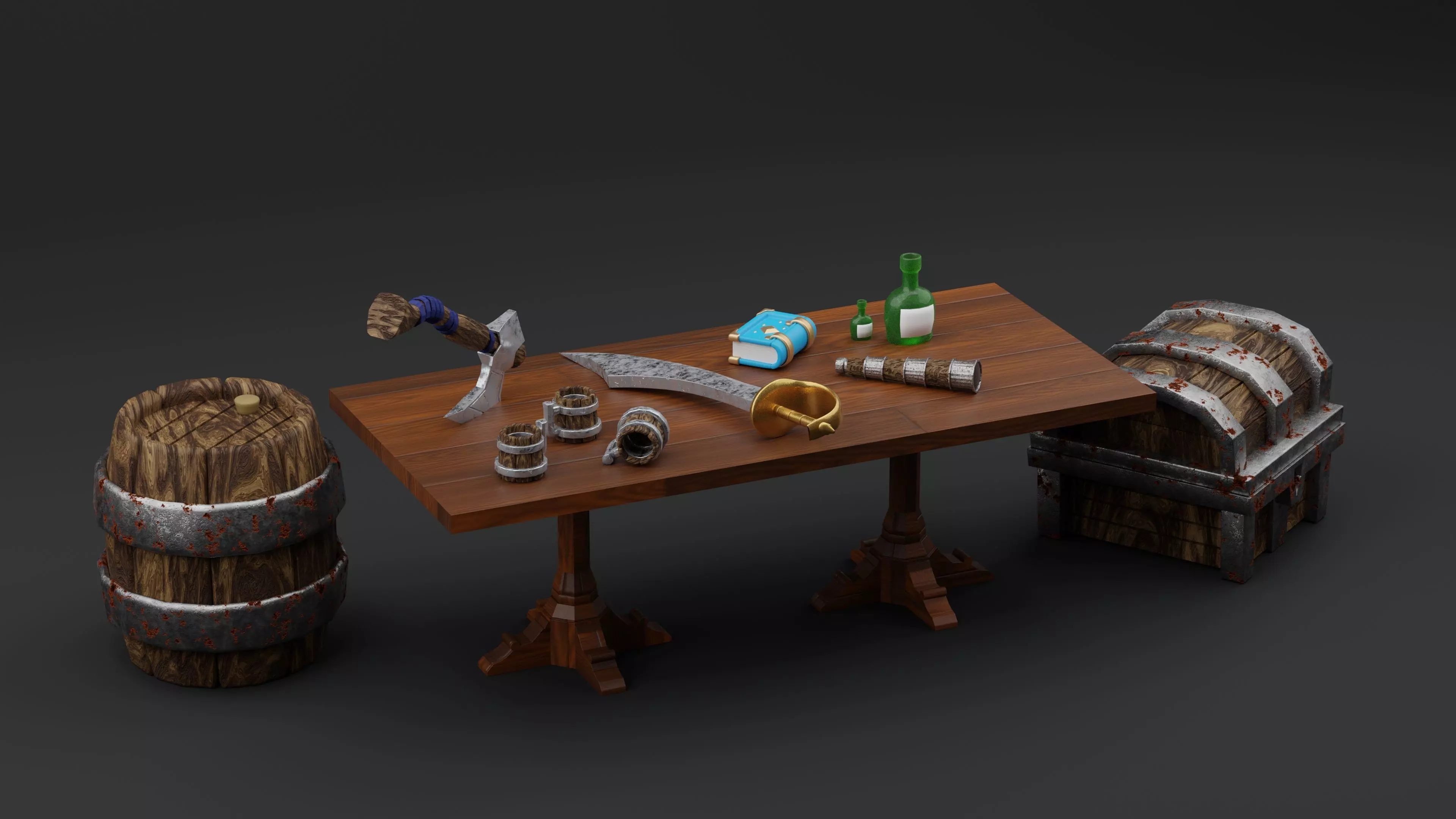 Game Ready Assets Pack 1 Low-poly 3D model_0