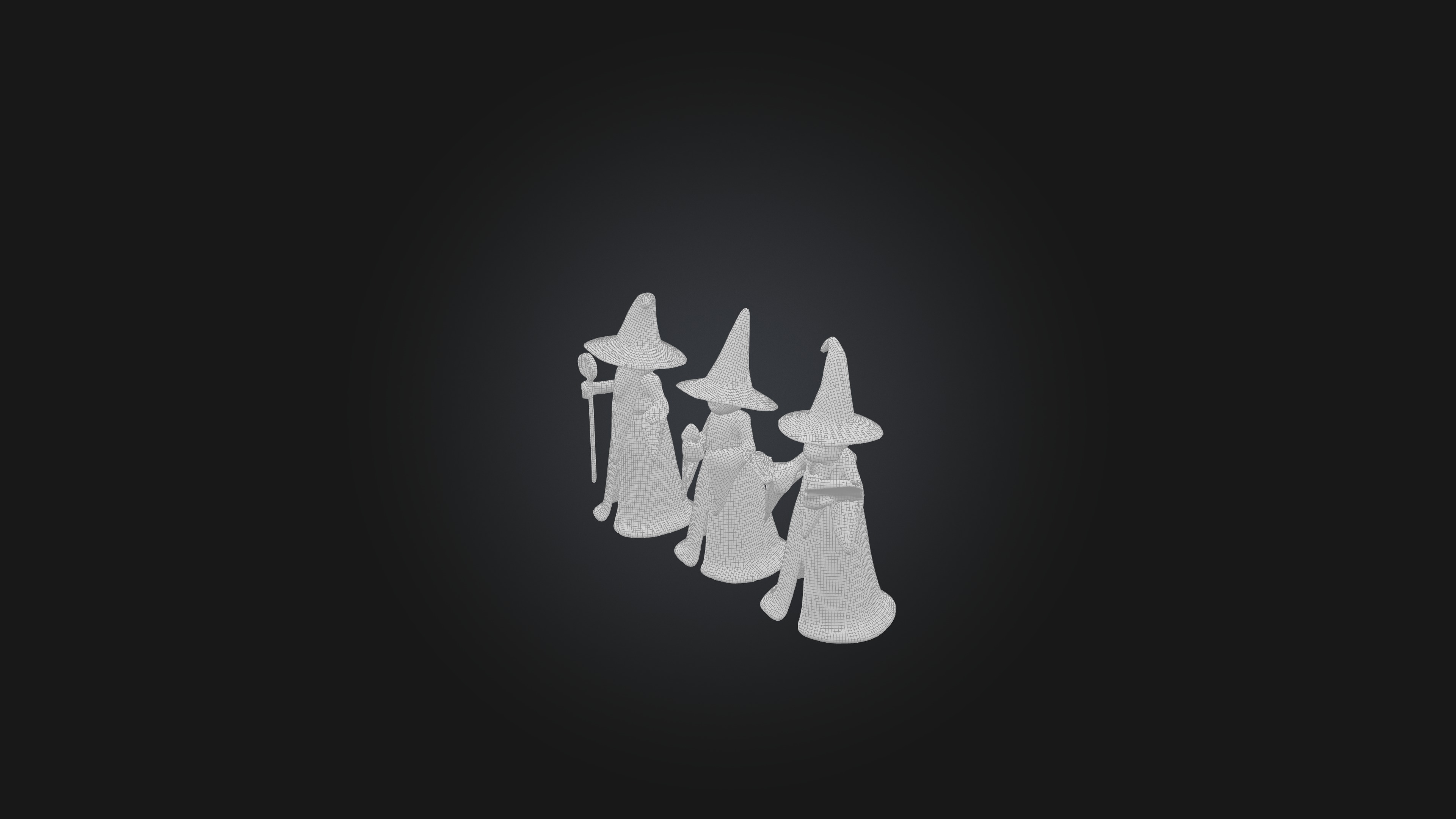 Cartoon Wizards 3D model_1