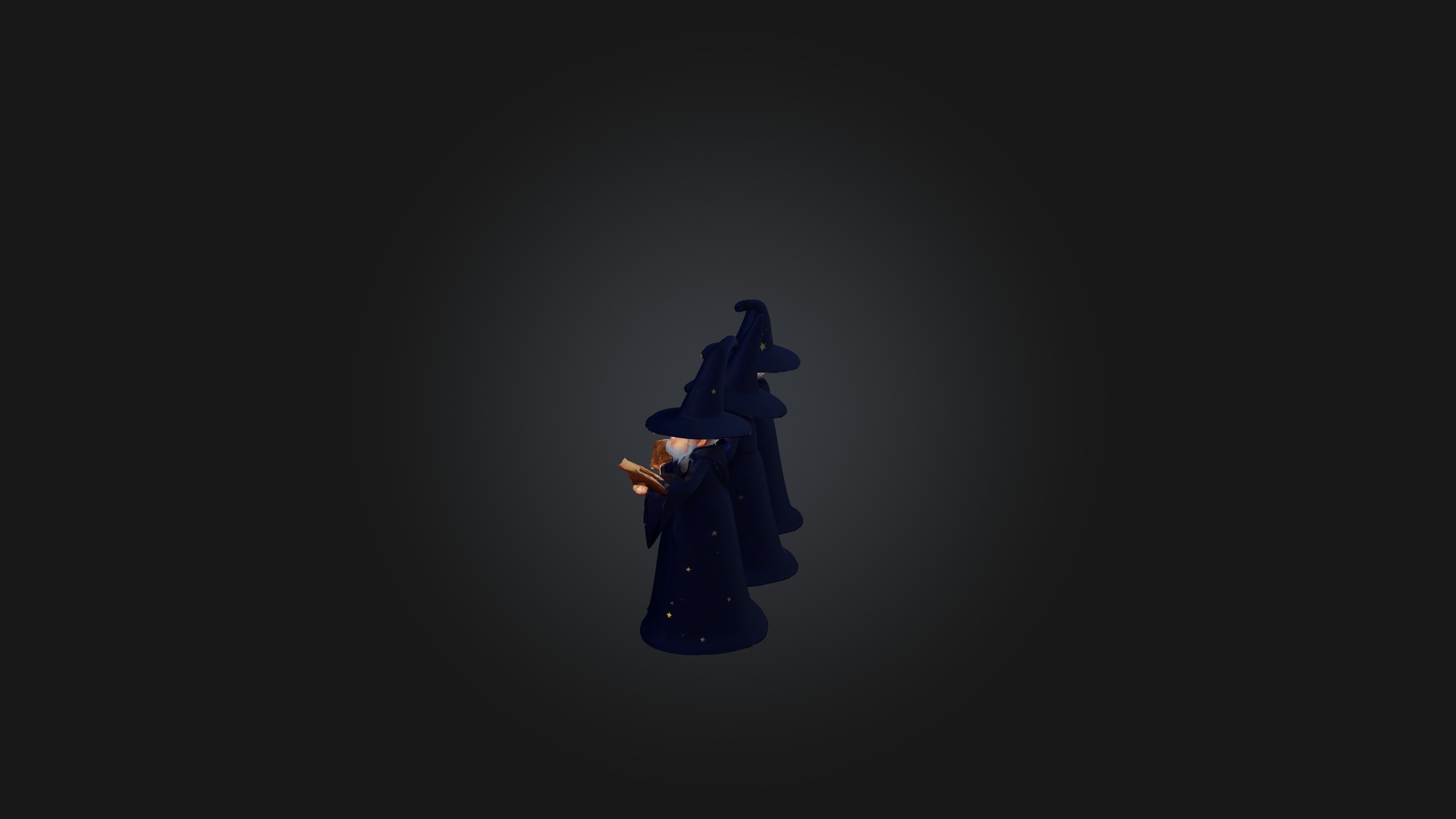 Cartoon Wizards 3D model_2