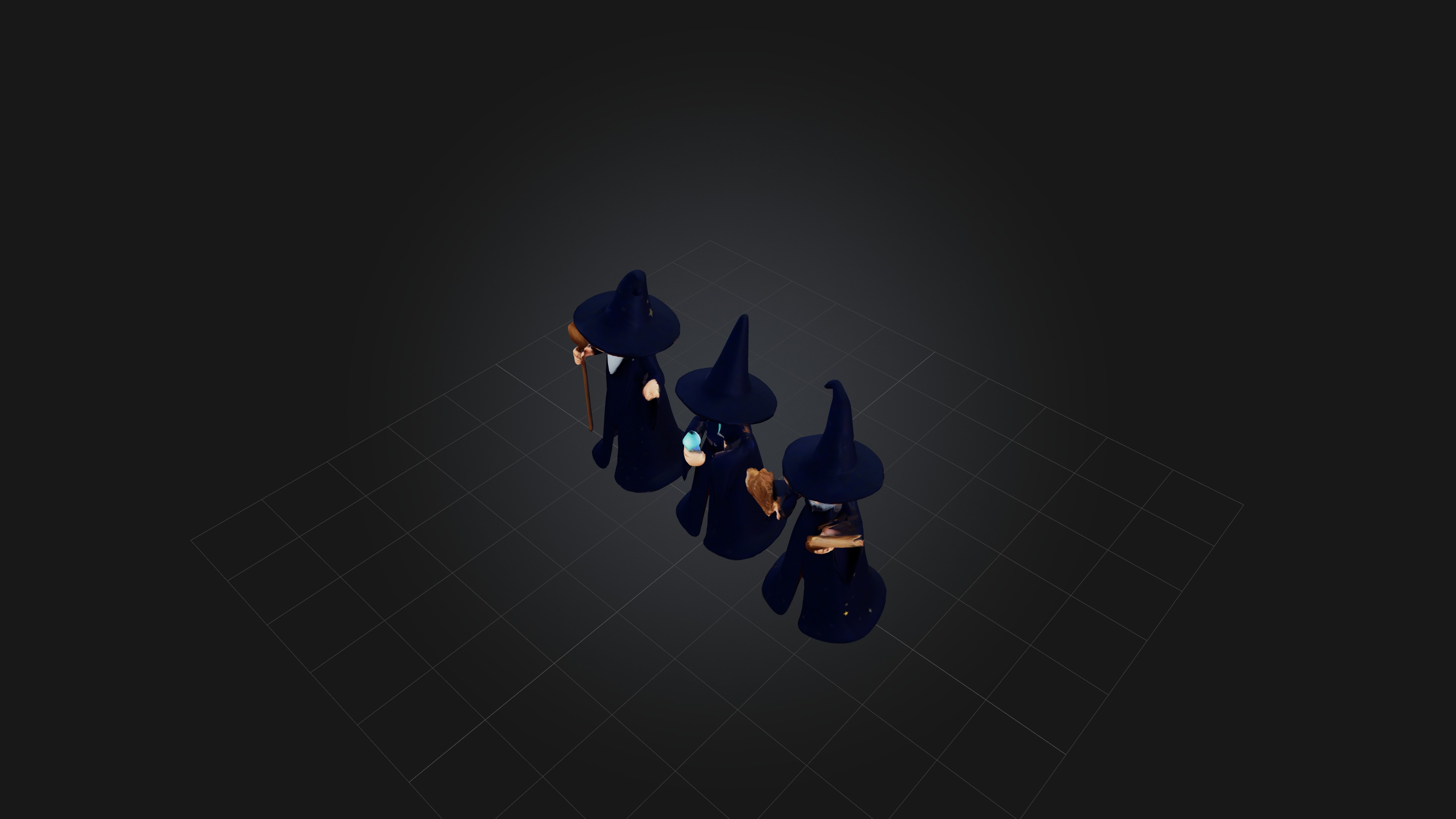Cartoon Wizards 3D model_5