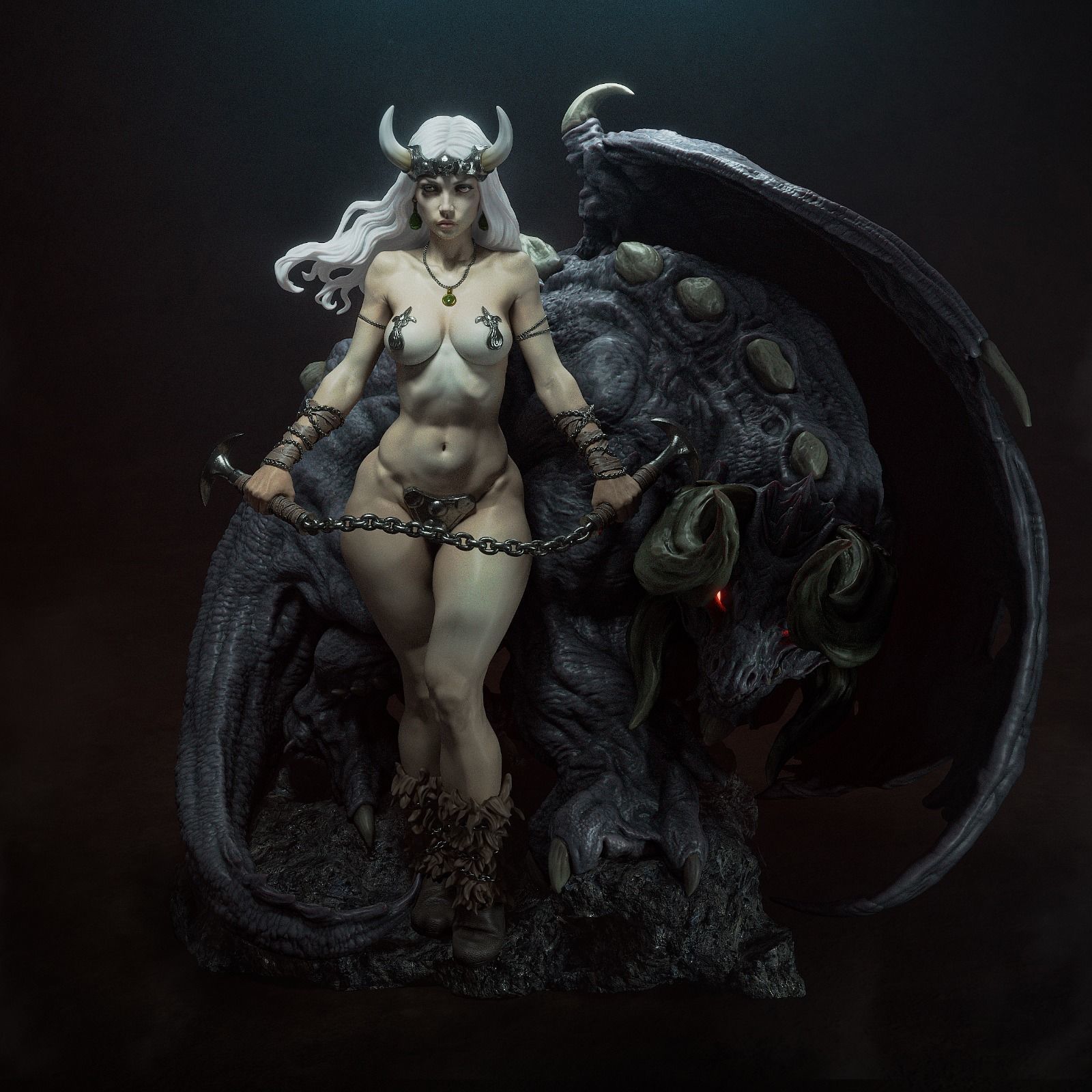 Demon Queen 3D Print 3D print model_1