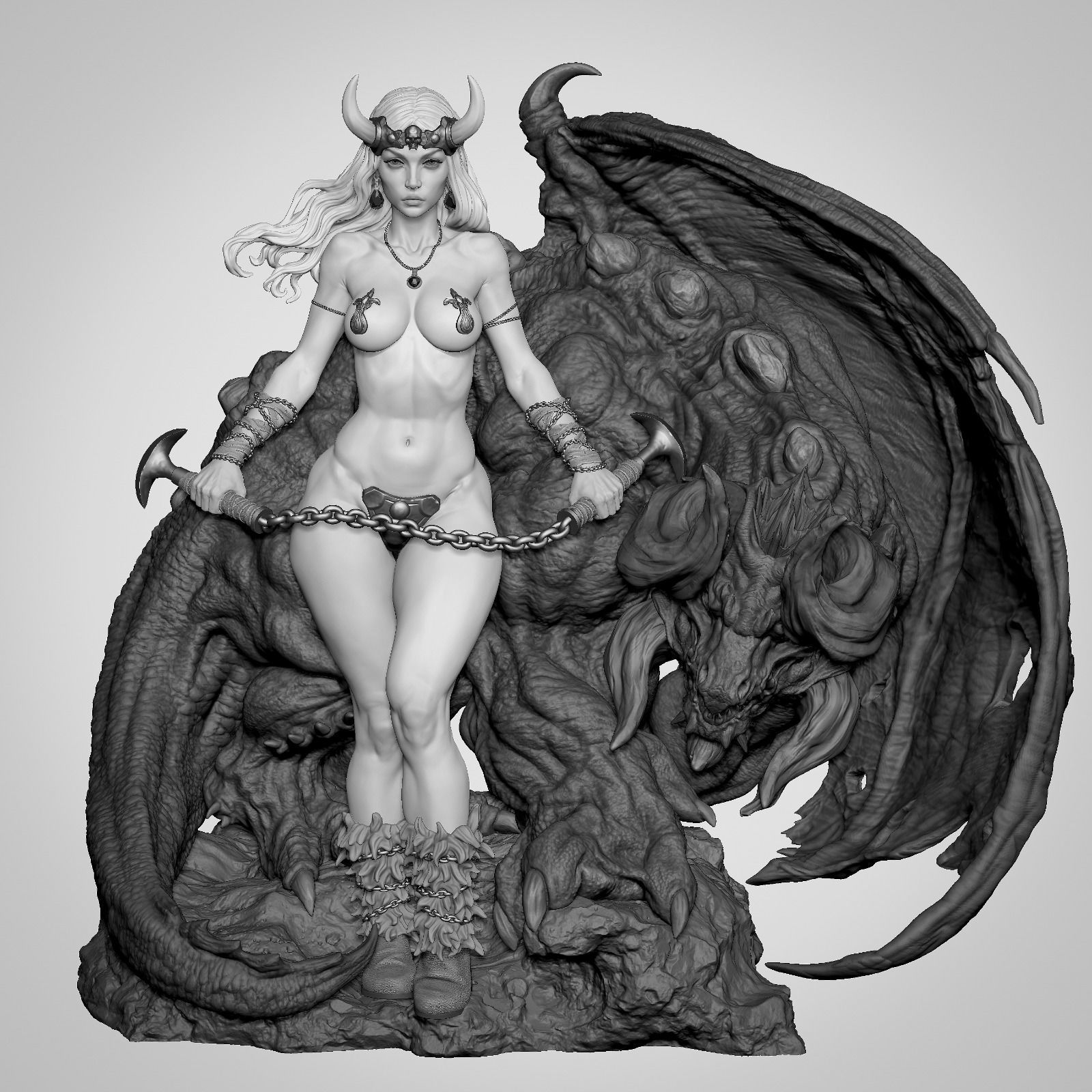 Demon Queen 3D Print 3D print model_5