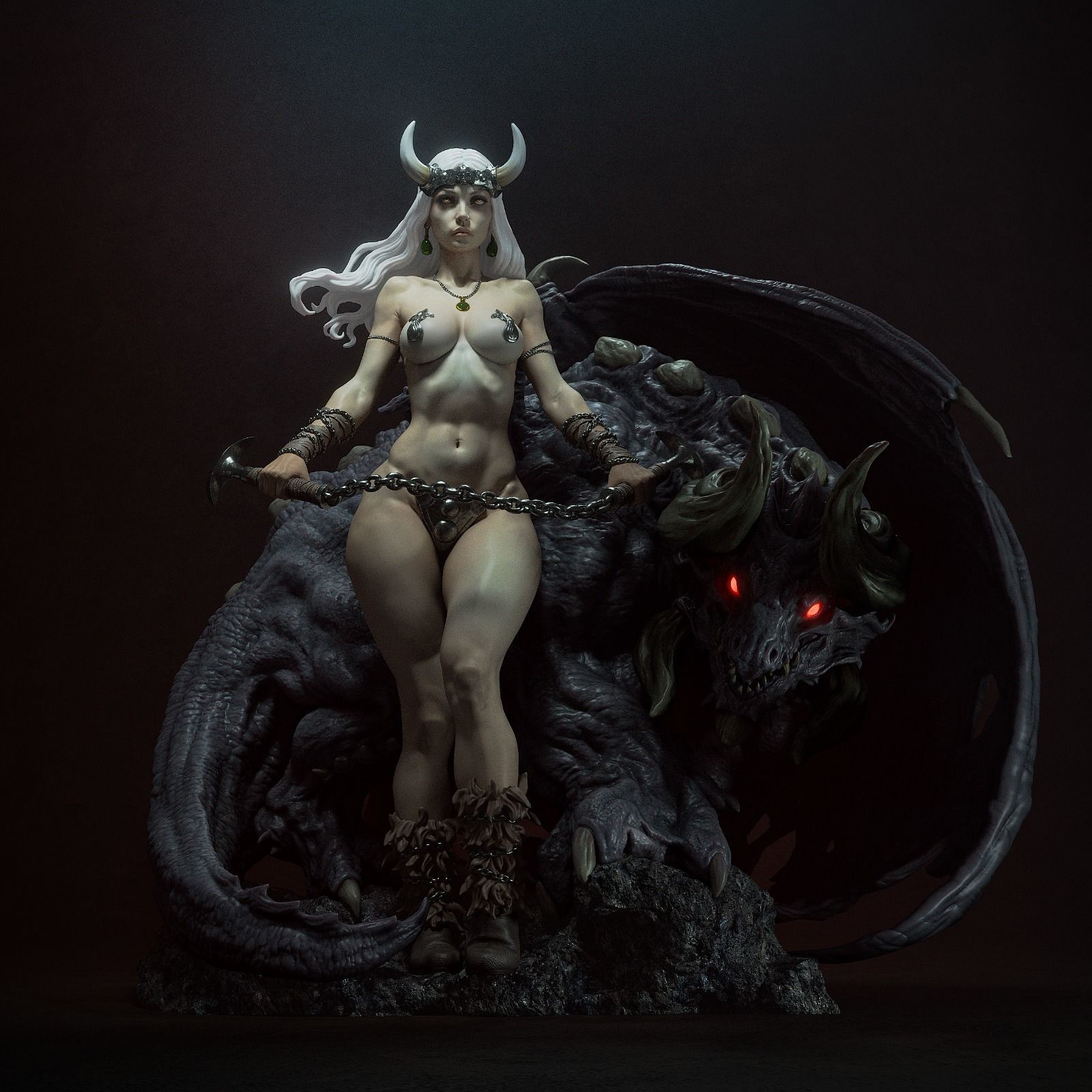 Demon Queen 3D Print 3D print model_2