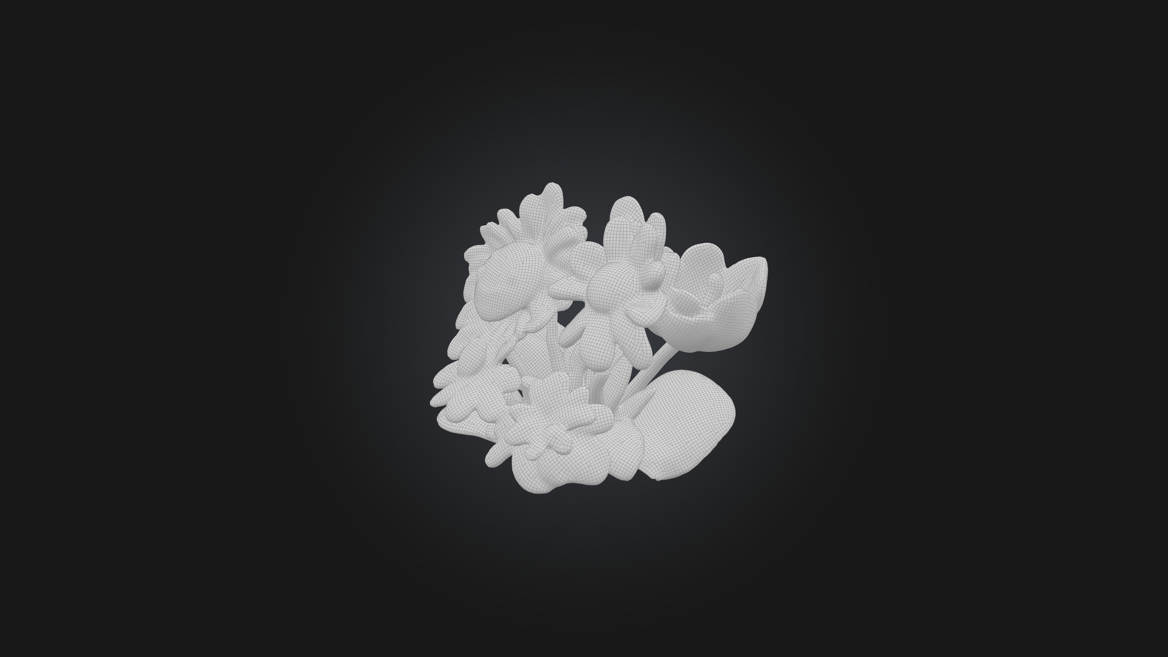 Cartoon Flowers 3D model_3