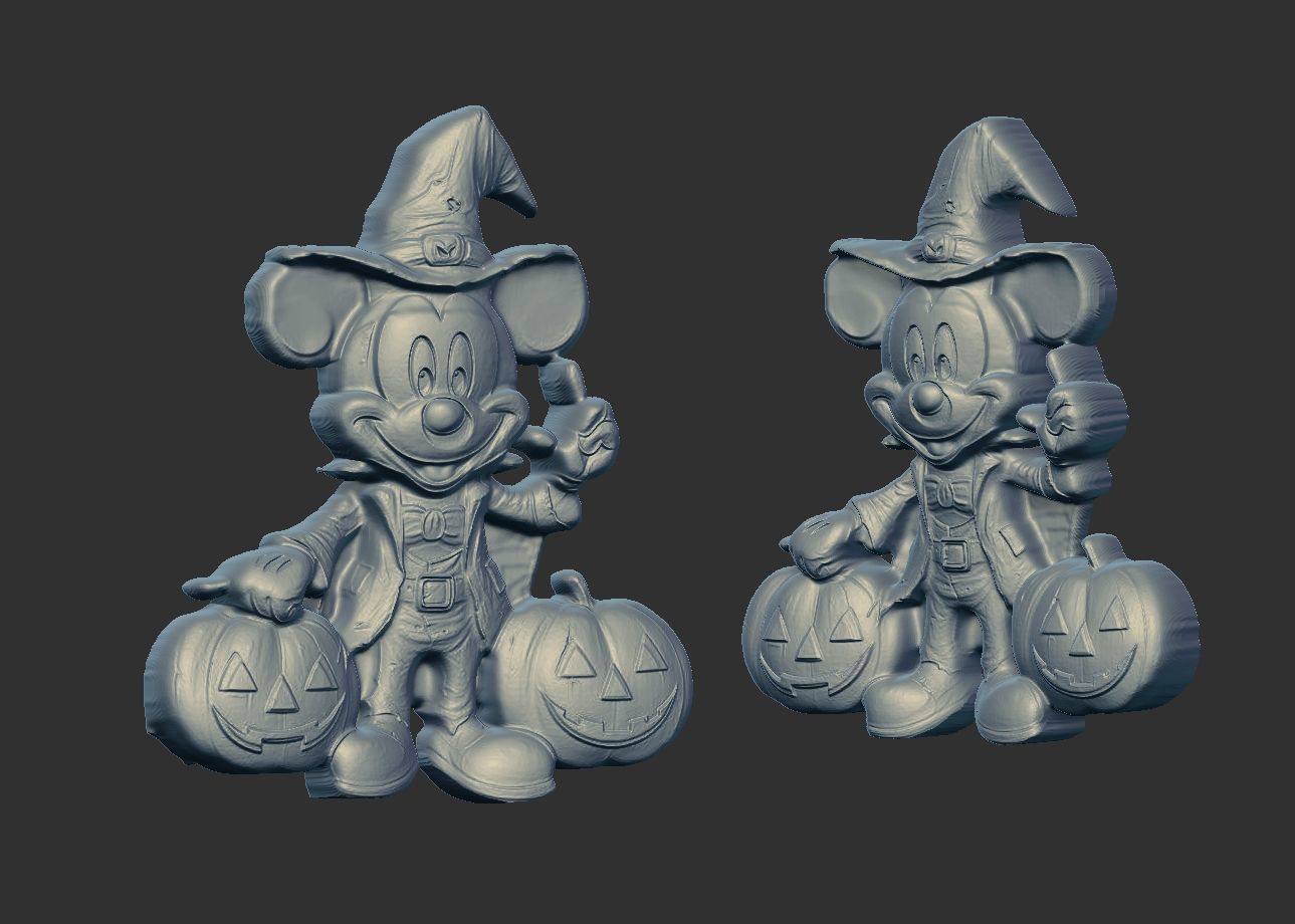 micky mouse with pumpkin 3D print model_4