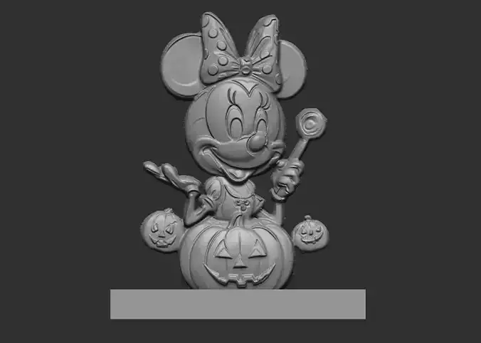 minnie mouse with pumpkin 